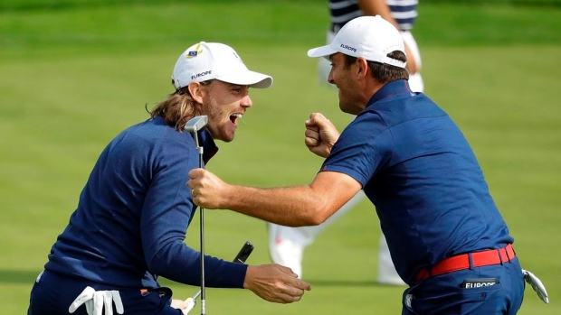 Tommy Fleetwood and Francesco Molinari song at the Ryder Cup